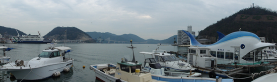 日生大橋建設中