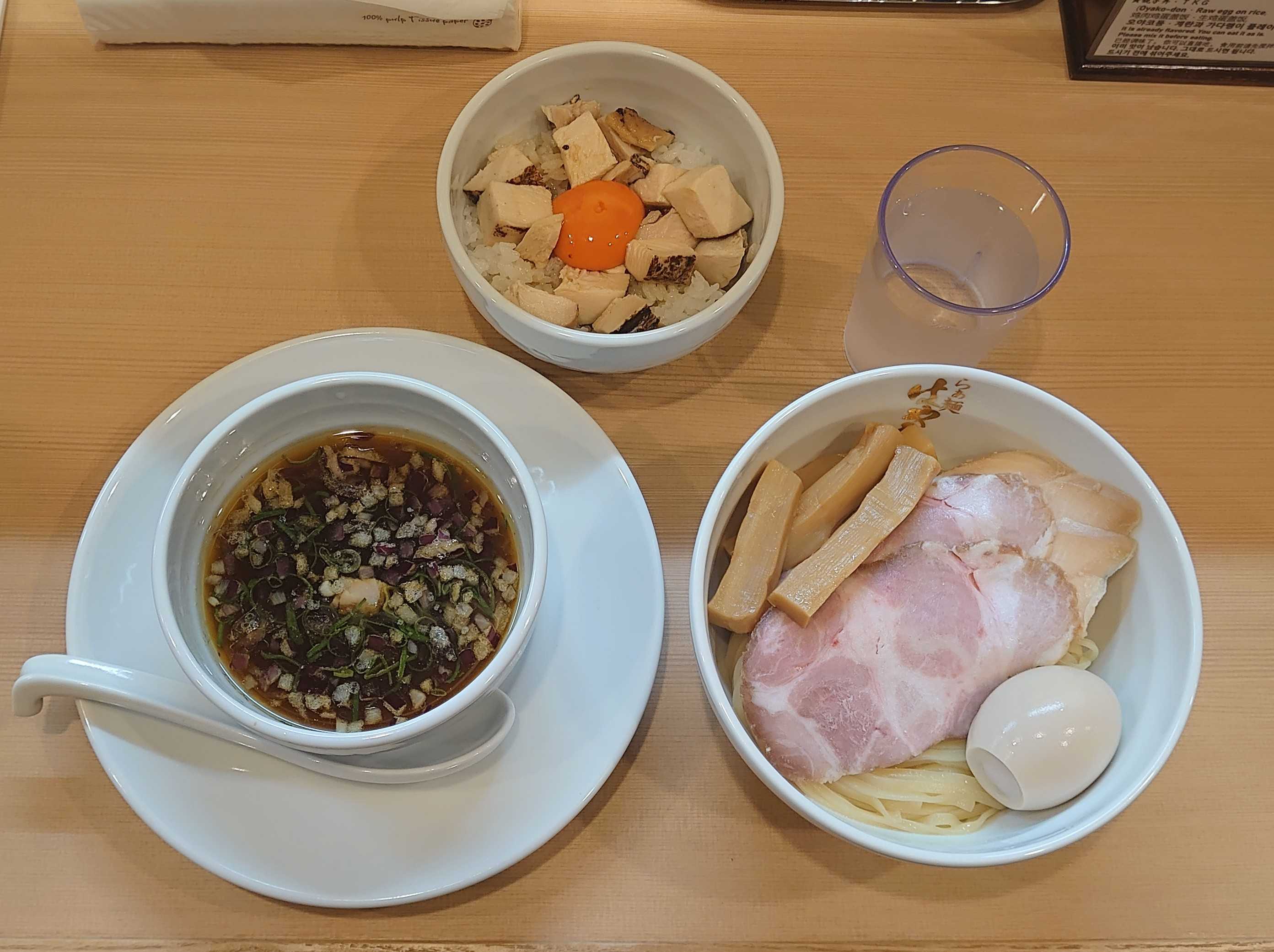 🟫らぁ麺 はやし田 浅草店 開店 特製つけめん＋マキシマム親子丼
