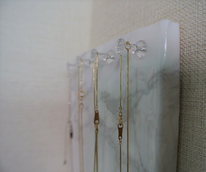 アクセサリーパネル 100均 DIY 大理石柄 リメイクシート