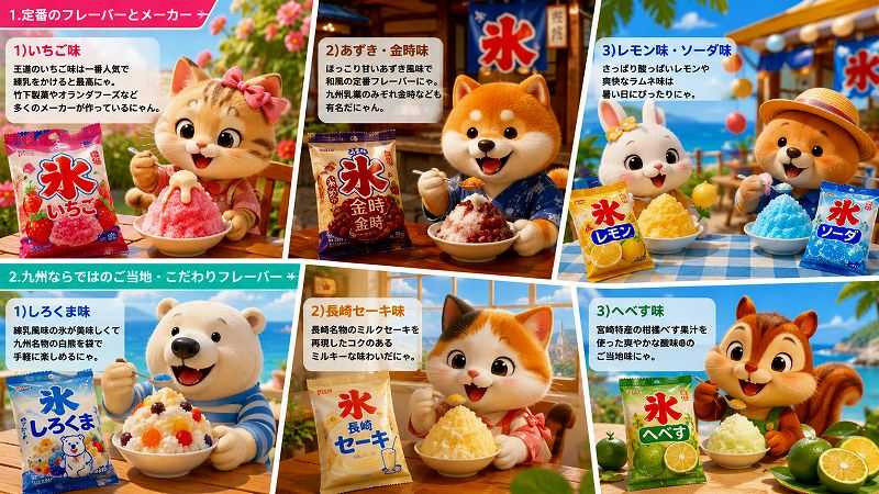 リーズナブルなお値段のビニール袋入りかき氷