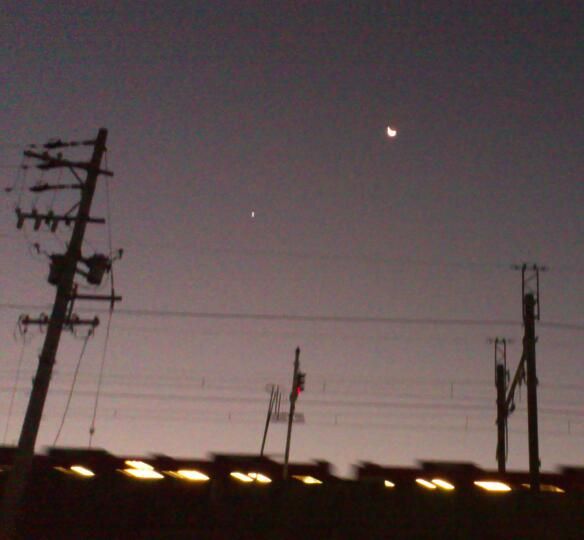 月と星のランデブー