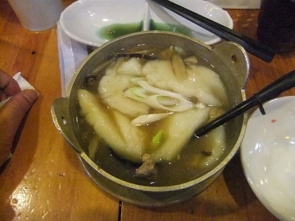 田舎子@八戸屋台村みろく横丁の長イモのひっつみ