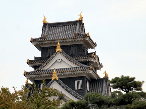 岡山城・天守閣の一部