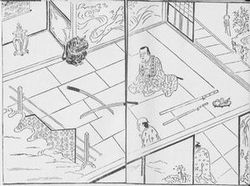 剣の道を説く猫。