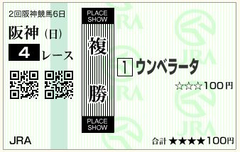 ウンベラータ（130407）複勝