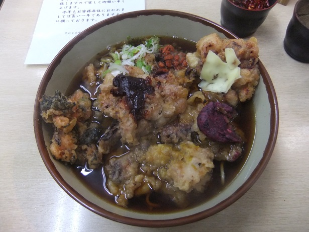 一由そば＠日暮里のゲソ七福神そば２