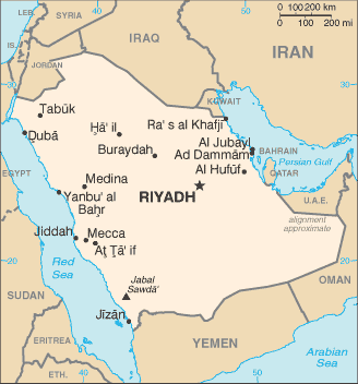サウジアラビア地図