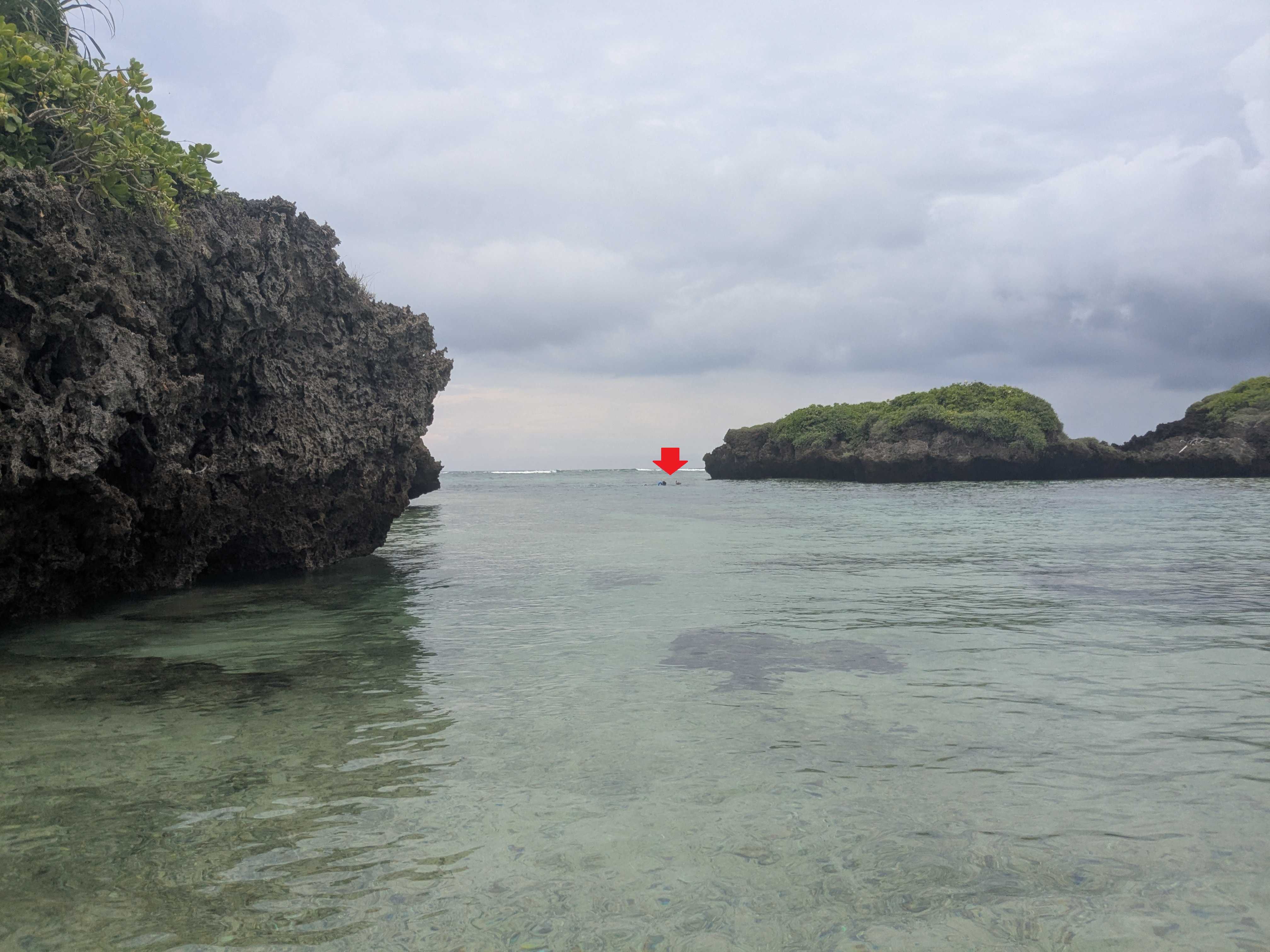 西表島　星砂の浜　子連れシュノーケリング
