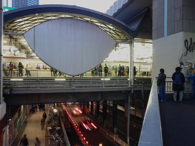 東横線渋谷最後2013年３月・歩道橋から４