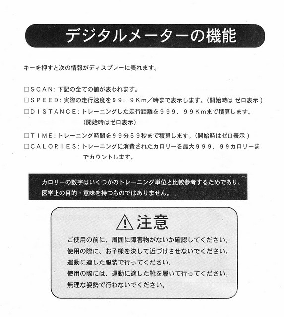デジタルメーターの機能の説明