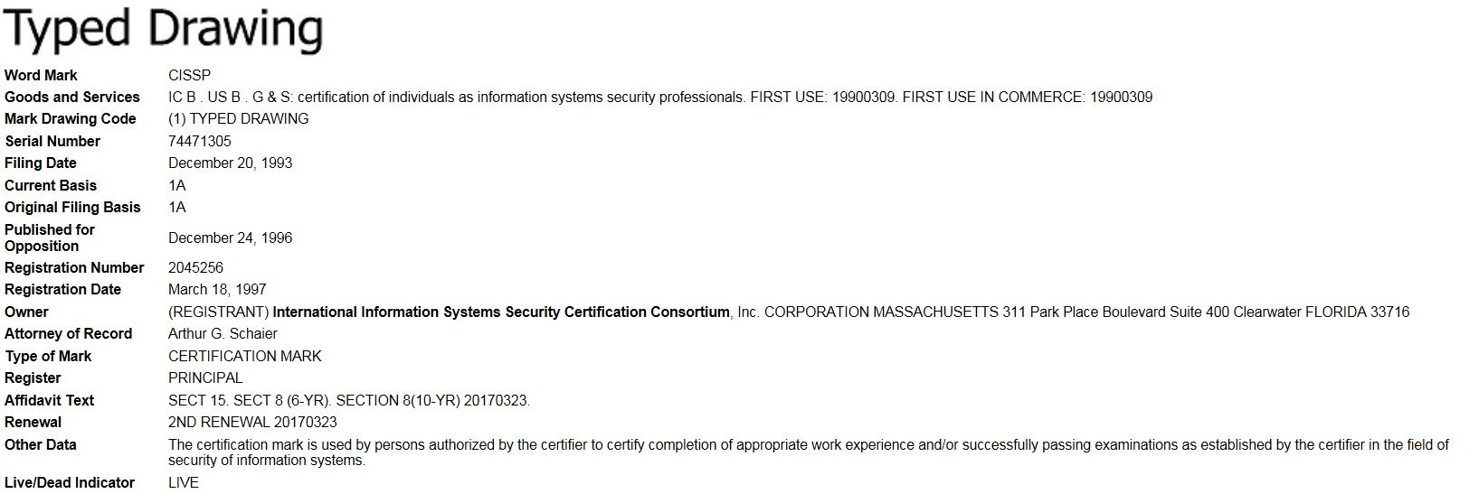 55. International Information Systems Security Certification Consortium
