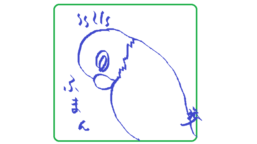 不満なボタンインコ