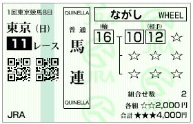 18.フェブラリーS（馬複流し）