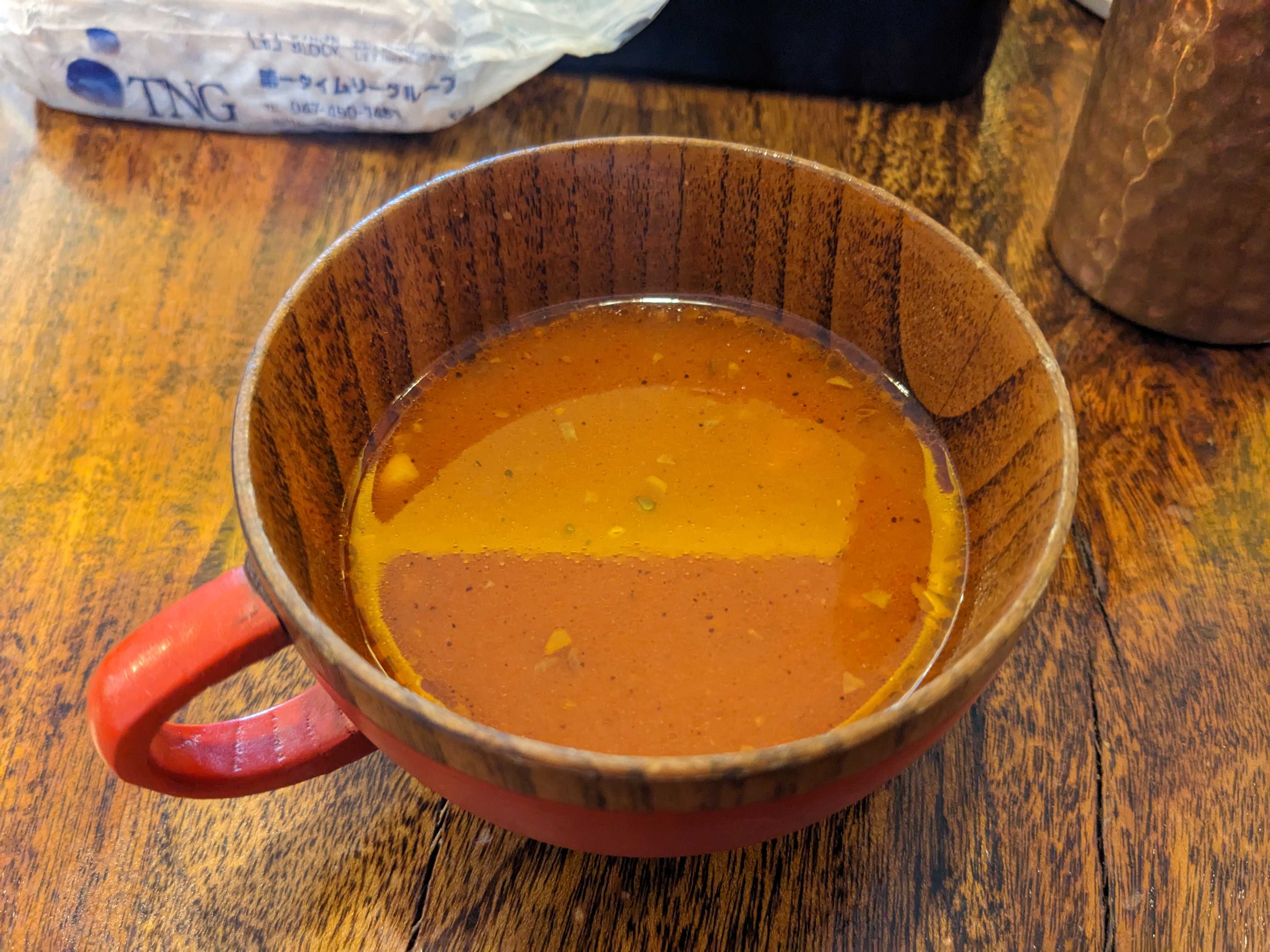 印度料理シタールのランチセットラッサムスープ