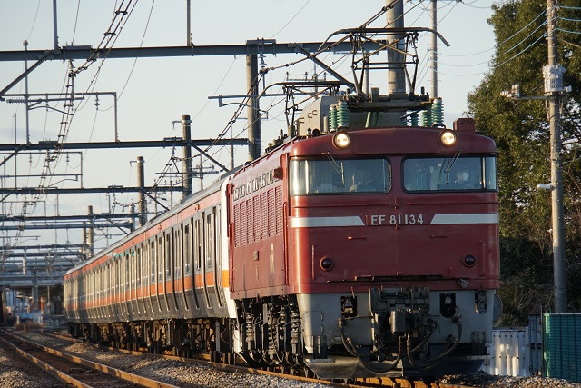 DE10 1752牽引 金町チキ工臨 & EF81 134牽引 武蔵野線209系 配給2