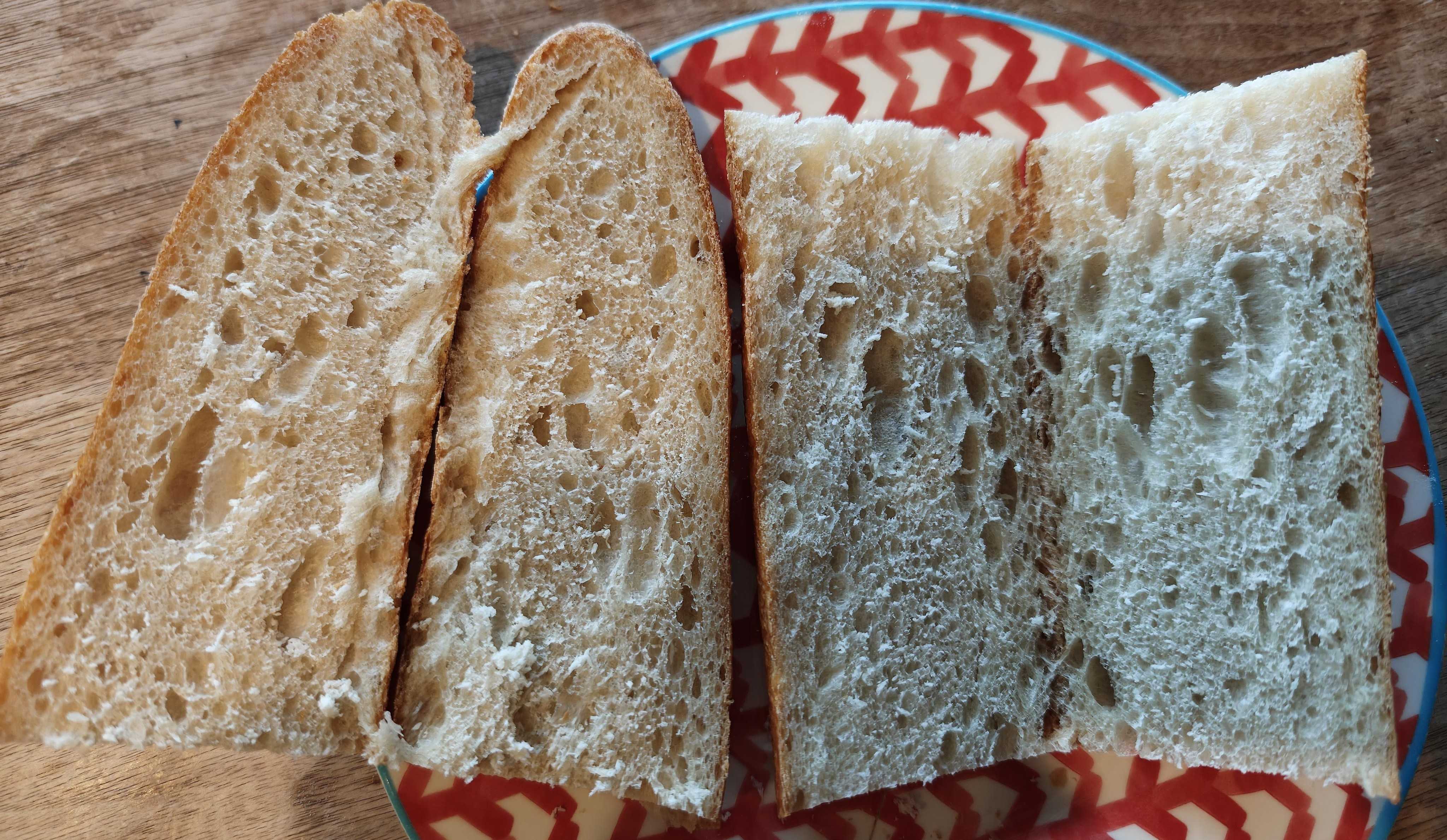 泉岳寺駅　パン屋・デリ　PANETTERIA HAGARI(パネッテリア ハガリ)　バケットの断面