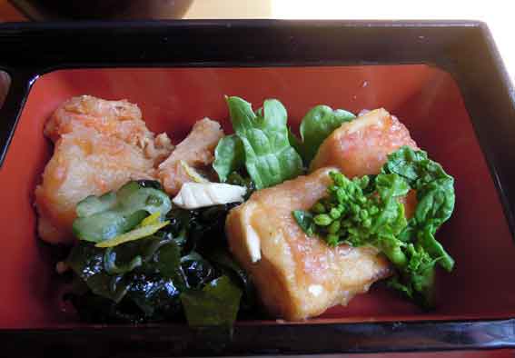 アメリカンステーションの「豆腐ステーキのベーコン巻き」♪