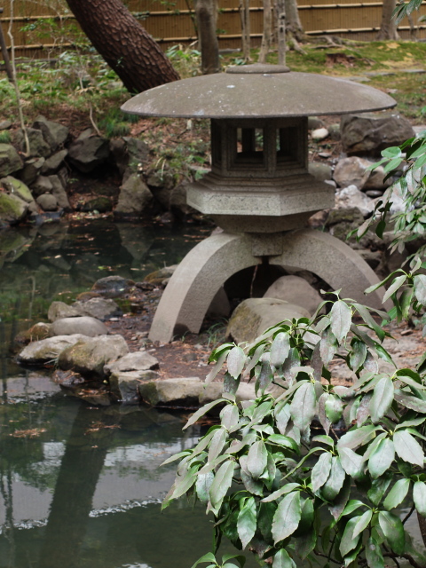 緑水庵の池に水が戻った20120323