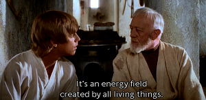 フォースの説明をするオビ＝ワン。