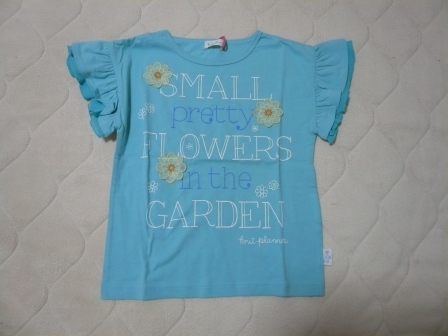 2015春夏物ラッキーパック女の子１１０cmお花モチーフつきＴシャツ.JPG