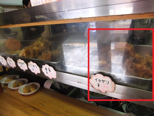 六文そば昌平橋店の天ぷらケース