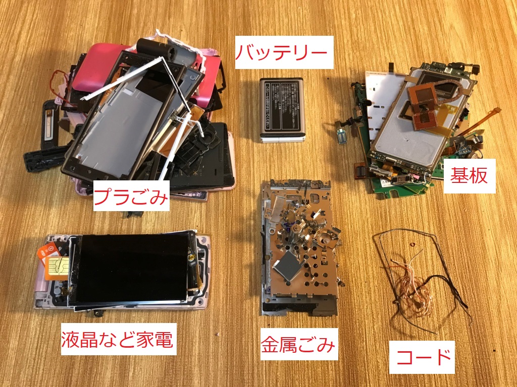 解体＞ 3DS、スマホ、ガラケー | 個人的なごみの分別と再利用（分保利