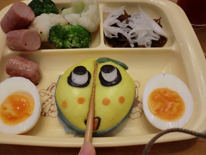 お箸で筋をつけて