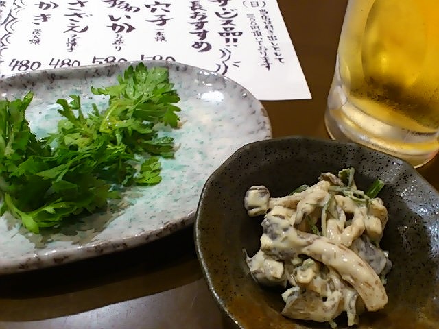 炭火焼きのかん家・菊菜のマリネmini_111113_1733.jpg