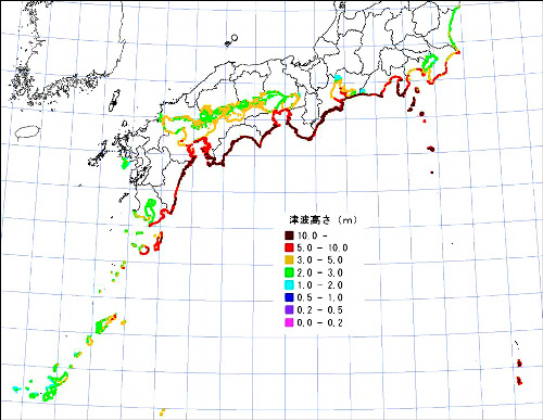 南海トラフ新たな津波被害予測