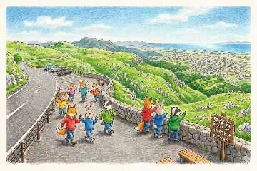 ※AIさんが描いた平尾台の風景「見晴台のイメージ」