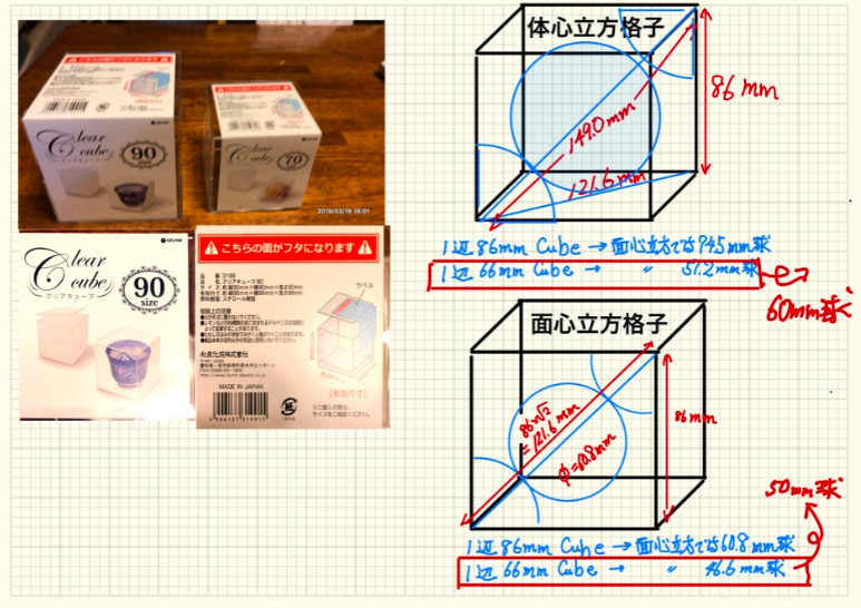 100均seriaのキューブケース２種を結晶模型に試す 高校化学の教材 分子と結晶模型の ベンゼン屋 楽天ブログ