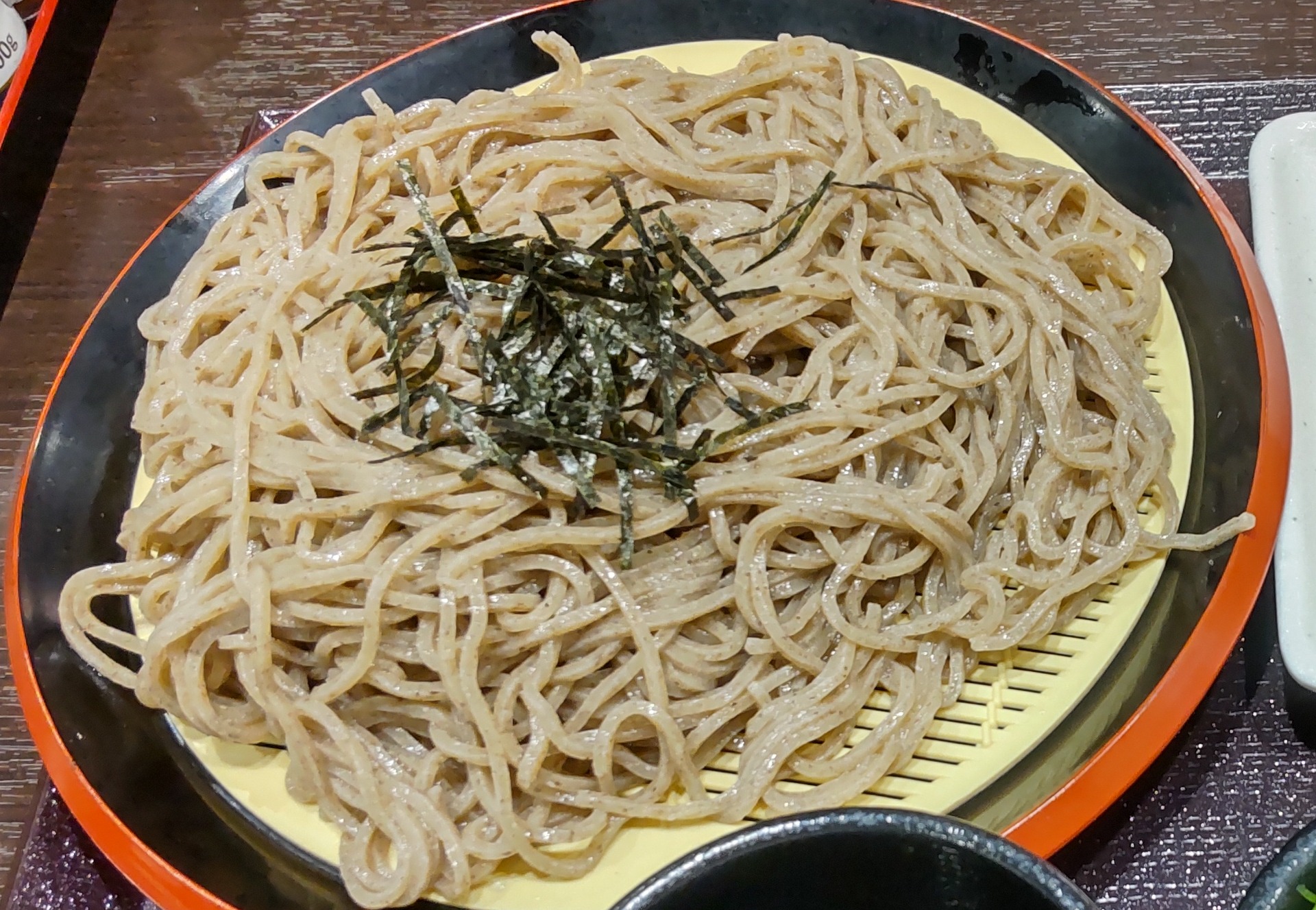 2024/10/22 十割そば二代目長助 北方店 ざるそば大・紅生姜かき揚げ