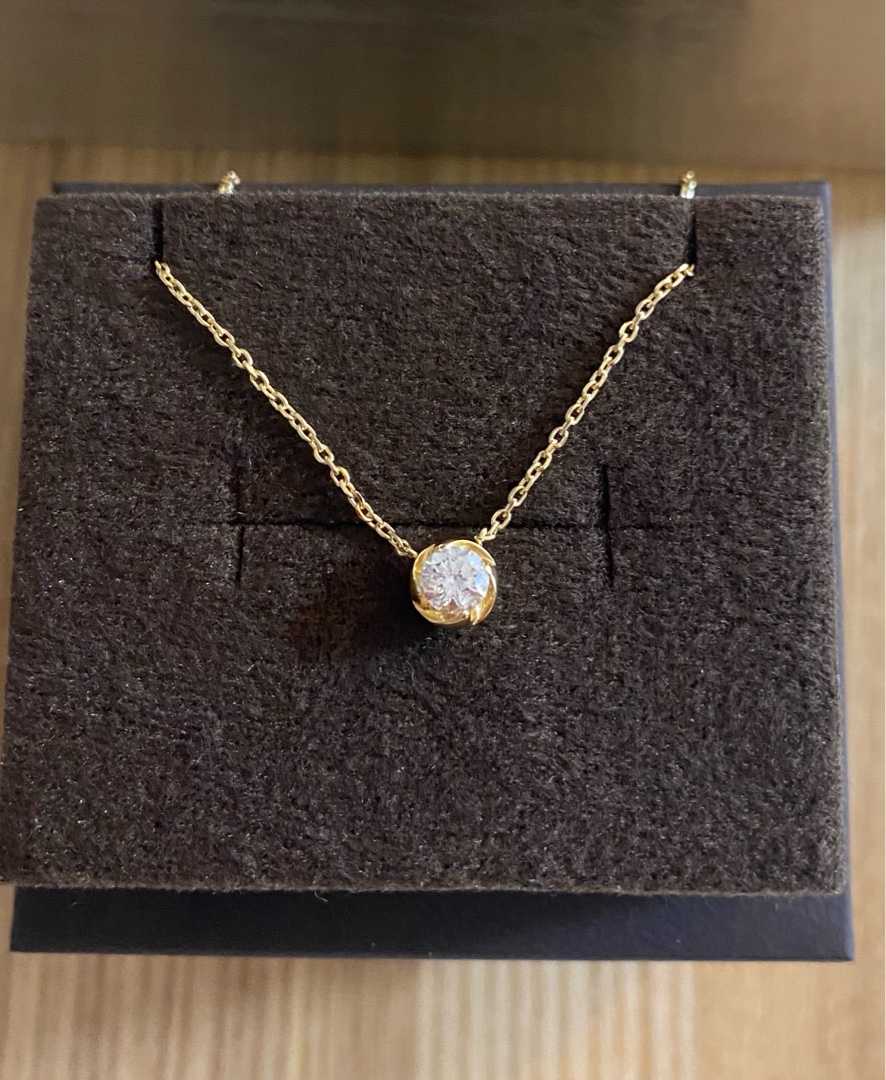 オレフィーチェ トゥワイス ダイヤモンド0.2ct K18 ネックレス