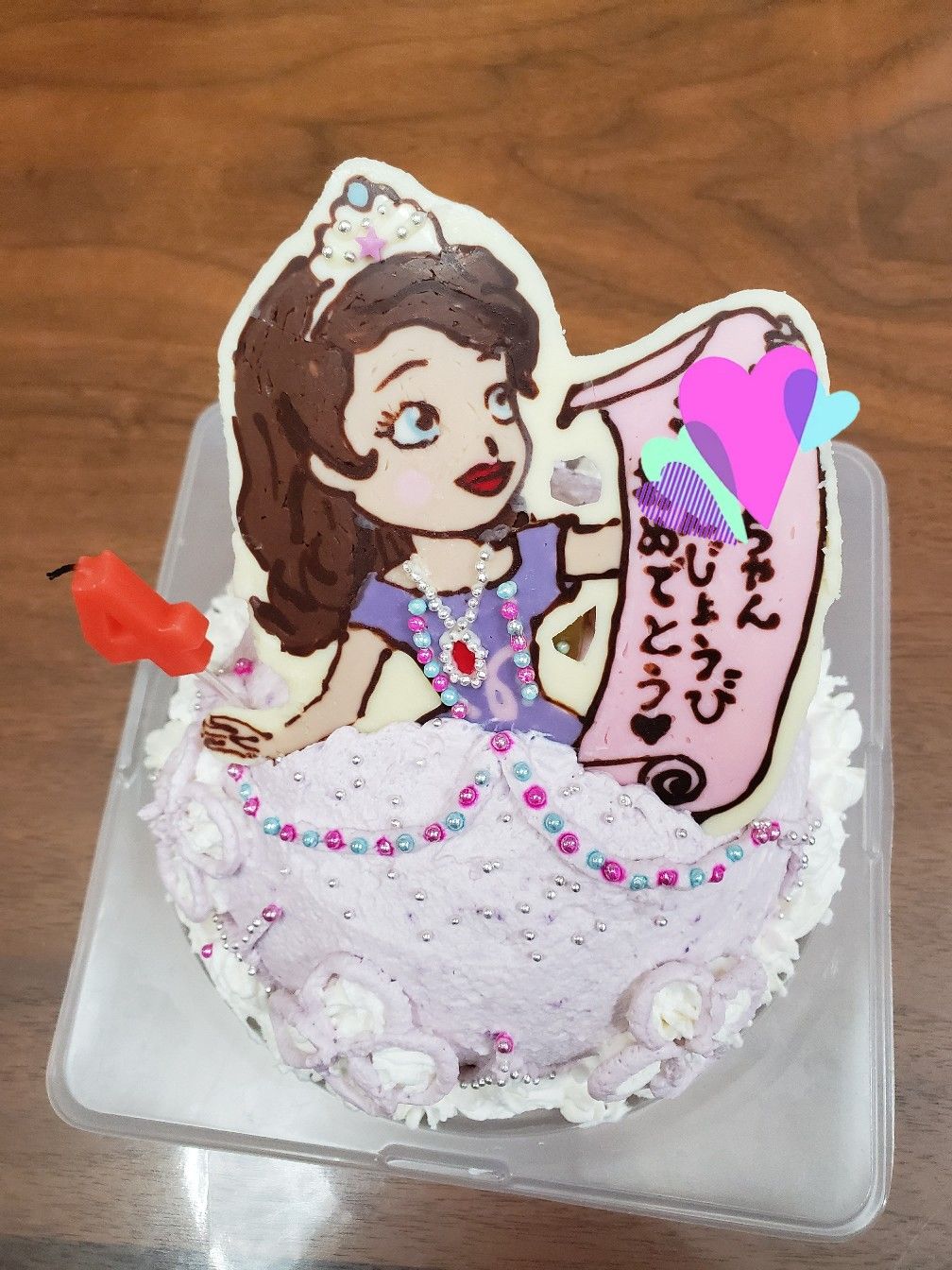娘4歳のお誕生日に作ったプリンセスソフィアのケーキ Happy 育児日記 楽天ブログ