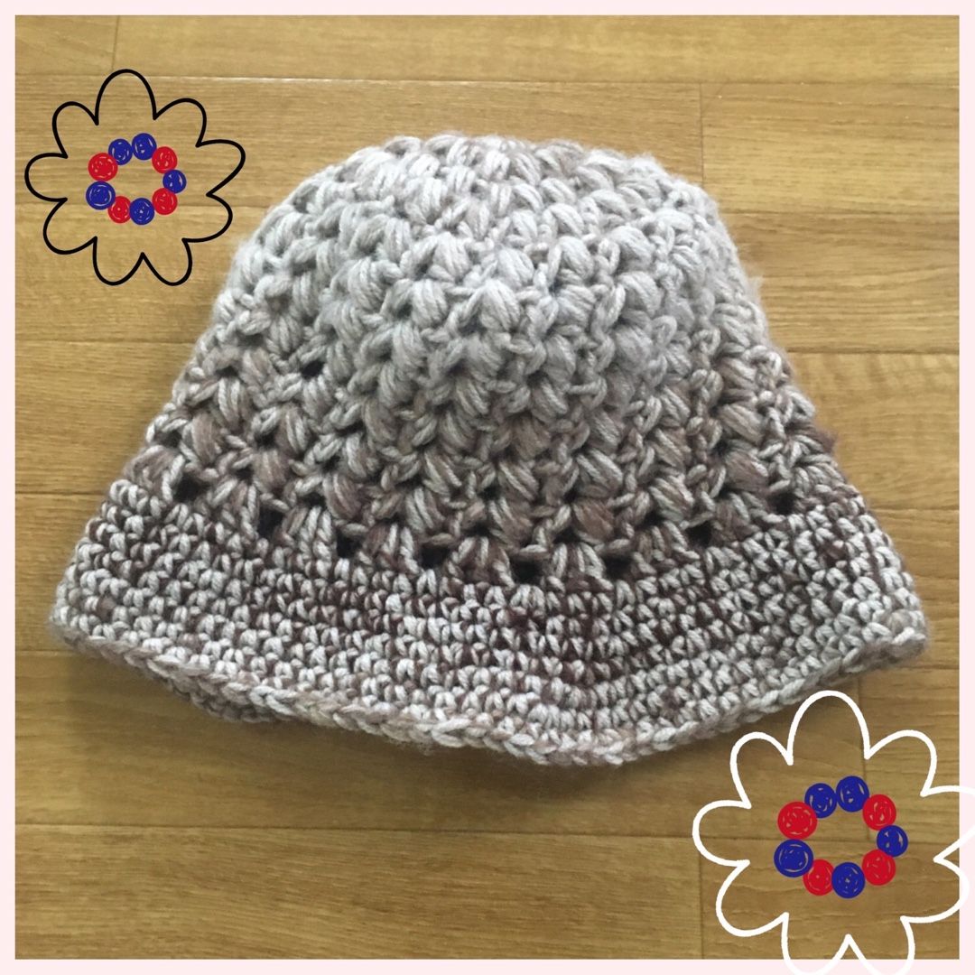 かぎ針編み ハート模様の帽子 ツクミルー編み物ー作ってみました 楽天ブログ