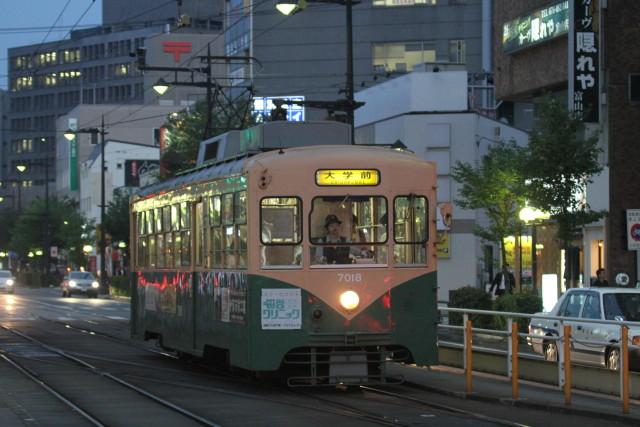 黄昏の 富山地鉄 旧型路面5