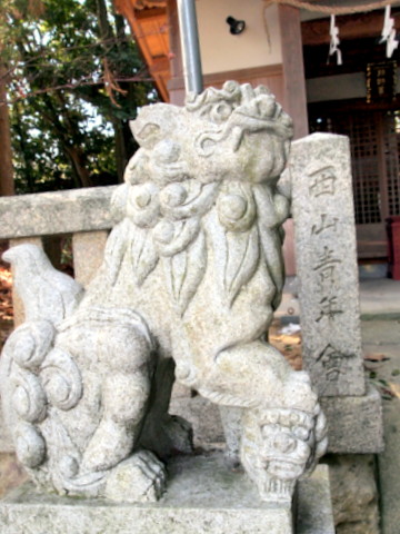 熊野神社・吽形狛犬