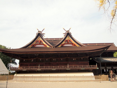 比翼入母屋造り・吉備津神社本殿