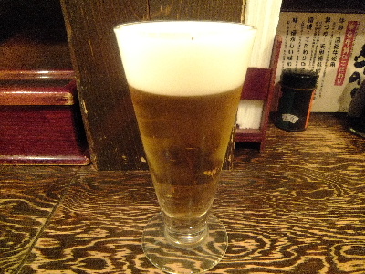 上野　牛丼屋　ビール