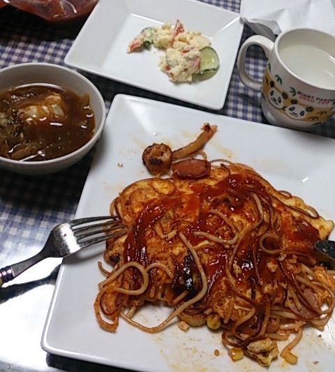 パンダ作夕食