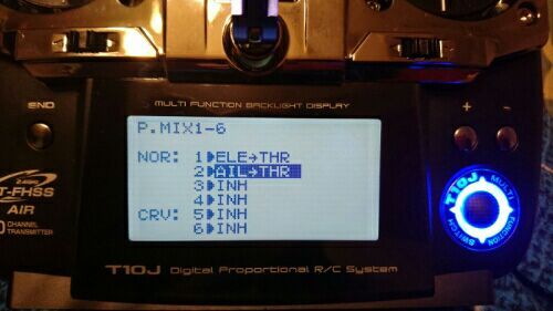 Futaba T10J】Tiny Whoopsマシンのスロットルミックス設定