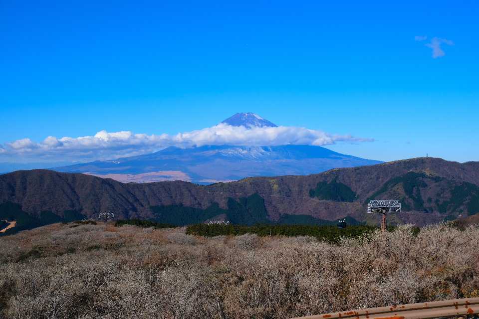 大涌谷からみた富士山 
