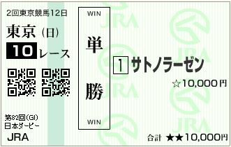 サトノラーゼン(150531)単勝
