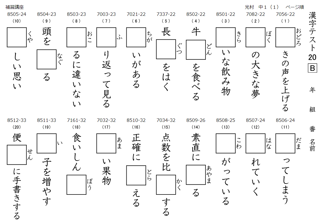 中学生の漢字ドリル 光村図書対応版 塾の先生が作った本当に欲しいプリント 楽天ブログ