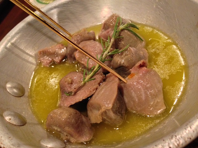 砂ズリのコンフィ