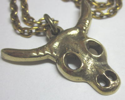 Vanessa Mooney ホルンチャームネックレス Brass 5200円→1000円+メール便160円Big Appl2.JPG