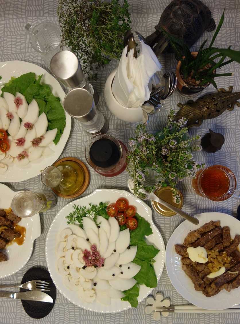 チャイブの花とかぶサラダ きのう何食べた Memorandum Diary 楽天ブログ