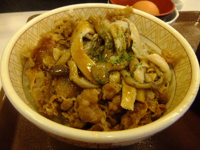 きのこの牛丼