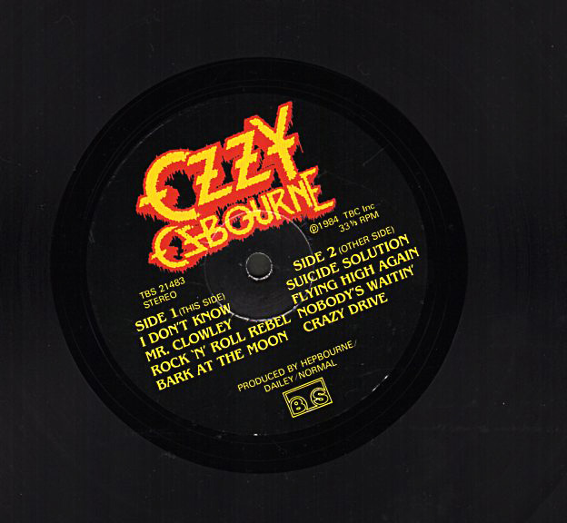 美品Ozzy Osbourne Rock 'N' Roll Rebel レコード オジーオズボーン『Rock 'n' Roll Rebel』Bootleg/1983年12月4日