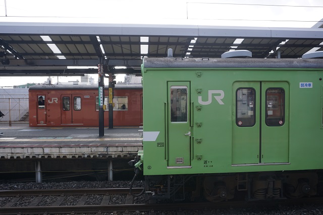 JR大阪環状線オレンジ & 大和路線ウグイス色の 103系3